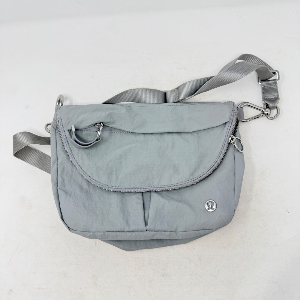 Lululemon Festival Bag Grey OS Crossbody Shoulder Bag Sporty Travel Utility